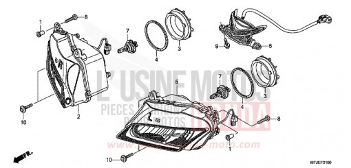 PROJECTEUR CBR600RAC de 2012